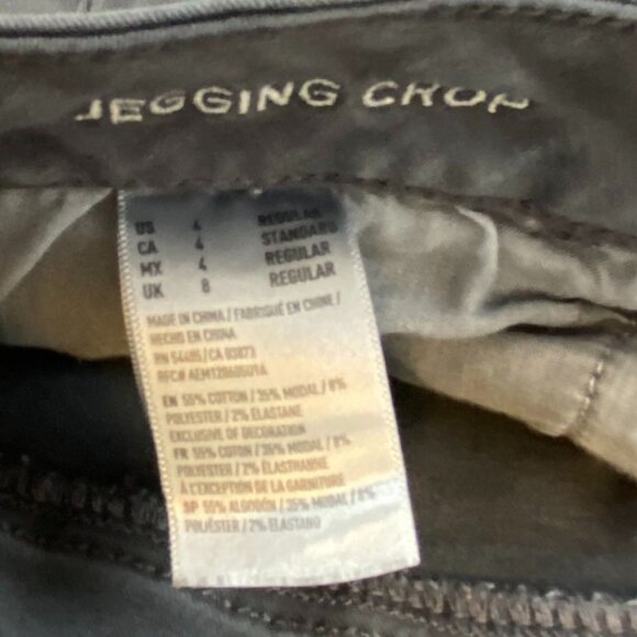 American Eagle Women's Jegging Crop Pants Size 4 Gray AEO Denim Stretchy Comfort - Picture 8 of 15